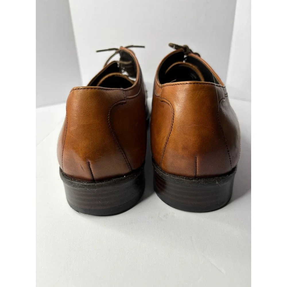 Johnston & Murphy Mens Tan Leather Cap Toe Oxford Dress Shoes‎ 20-1276 Size 12M
